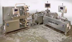 This system from Leistritz Extrusion can produce a variety of products, including transdermal patches. This system from Leistritz Extrusion can produce a variety of products, including transdermal patches.
