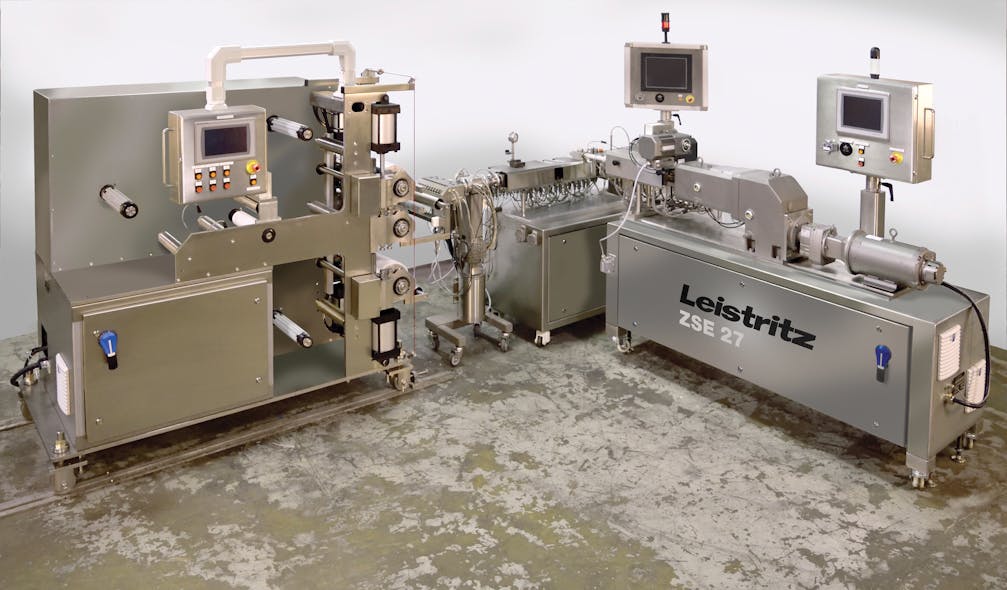This system from Leistritz Extrusion can produce a variety of products, including transdermal patches.