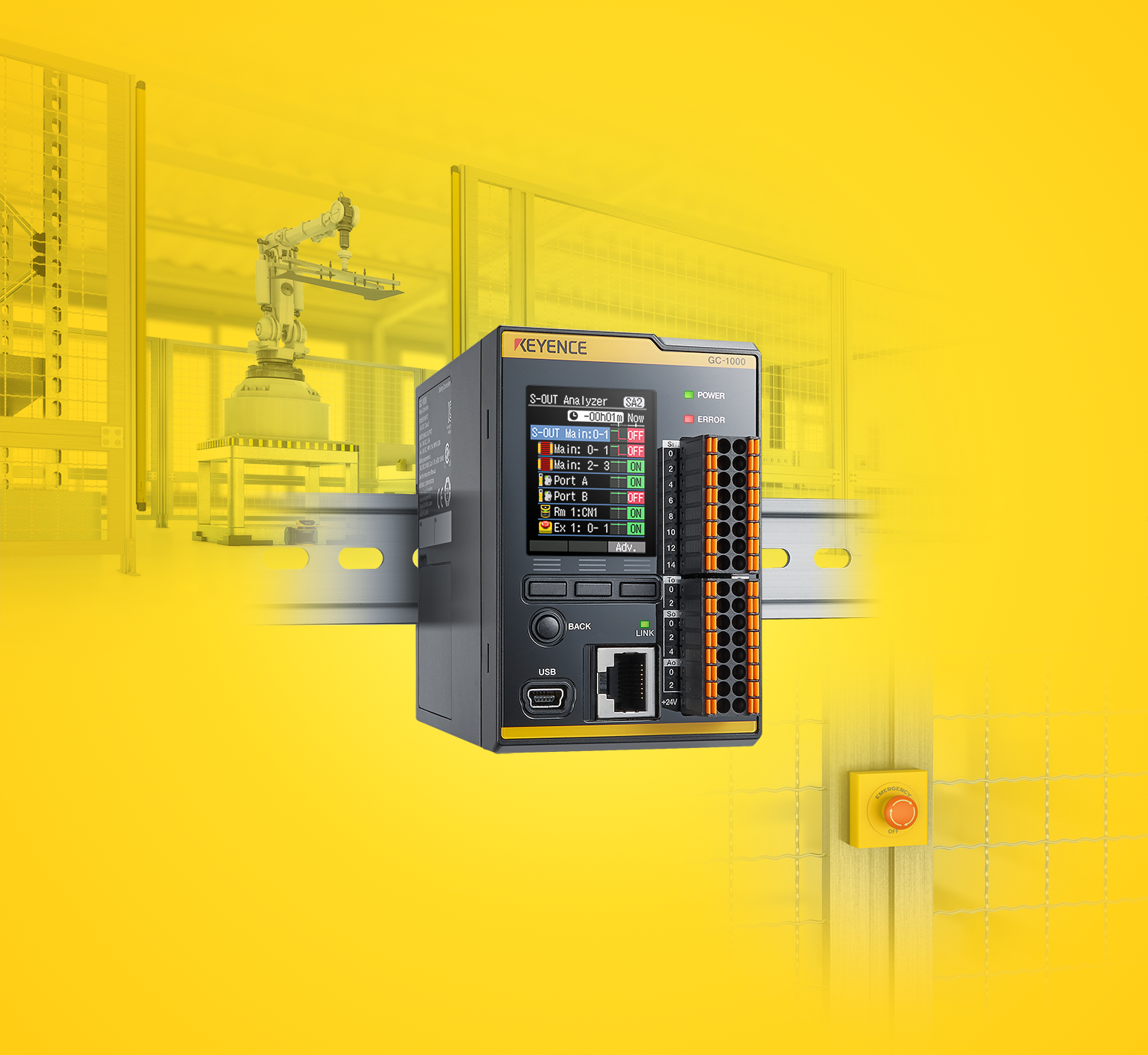 GC series controllers can consolidate the control of numerous safety devices into one system.