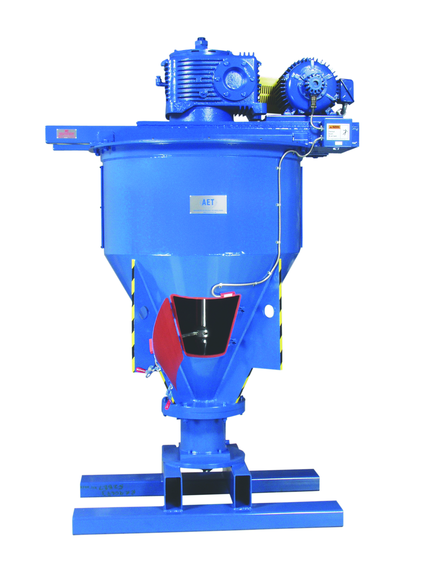 AET makes custom crammers that help feed difficult materials, such as powders, scrap foam, chopped film, fiber scrap and other low-bulk-density material.