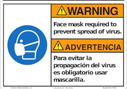 Clarion Safety Systems has launched a line of signs to promote workplace safety during the pandemic. Clarion Safety Systems has launched a line of signs to promote workplace safety during the pandemic.