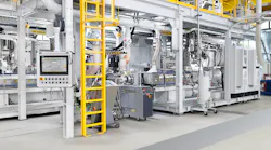 A new proprietary cutter-compactor unit is featured on a KraussMaffei demonstration line for compounding recycled postconsumer plastic.