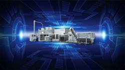 Sidel's new Super Combi Compact line is designed to take up less space than its Super Combi, but still provides an all-in-one system for making, filling and capping tens of thousands of bottles an hour with noncarbonated water. Sidel's new Super Combi Compact line is designed to take up less space than its Super Combi, but still provides an all-in-one system for making, filling and capping tens of thousands of bottles an hour with noncarbonated water.