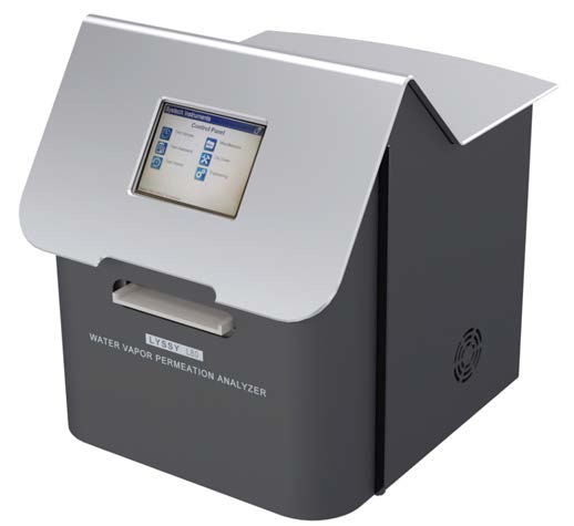 The Lyssy L80-6000 water vapor permeability analyzer