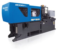 Sumitomo's new 34-ton SE30EV-A boasts a next-generation, fast-response servo controller, the ISC II. Sumitomo's new 34-ton SE30EV-A boasts a next-generation, fast-response servo controller, the ISC II.