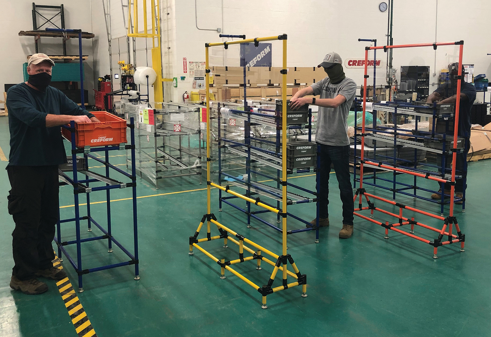 Lightweight separators from Creform are easy to move.