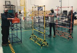 Lightweight separators from Creform are easy to move. Lightweight separators from Creform are easy to move.