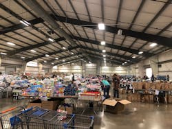 This shelter on the Linn County Fairgrounds in Albany, Ore., was opened for evacuees forced to flee the wildfires affecting the state. Several Entek employees have volunteered their time to help at the shelter. This shelter on the Linn County Fairgrounds in Albany, Ore., was opened for evacuees forced to flee the wildfires affecting the state. Several Entek employees have volunteered their time to help at the shelter.