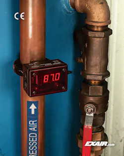 Exair's pressure-sensing digital flow meter Exair's pressure-sensing digital flow meter