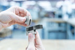 Meusburger's E 3310 slide unit for injection molds. Meusburger's E 3310 slide unit for injection molds.