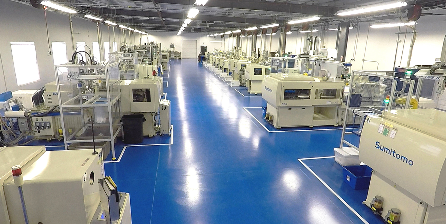 Micromolder Makuta uses all-electric Sumitomo machines in the 15- to 75-ton range, many with the SL (Spiral Logic) screw assembly, which reduces shear heat, improves molding stability, prevents burn spots and stagnation of the melt in the barrel, and allows exceptionally fast color and/or resin changeover.