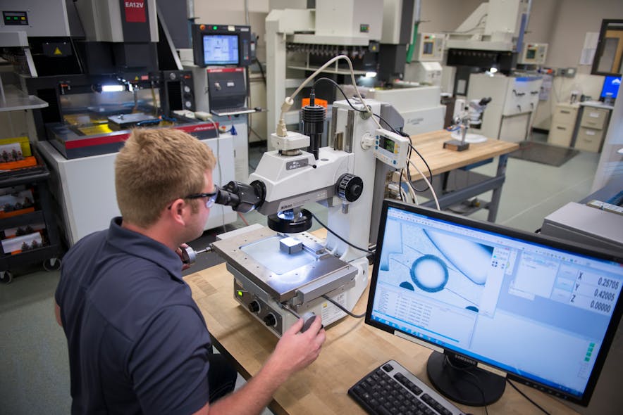 Accumold relies on specialized equipment to make the tooling it uses to make micro parts.