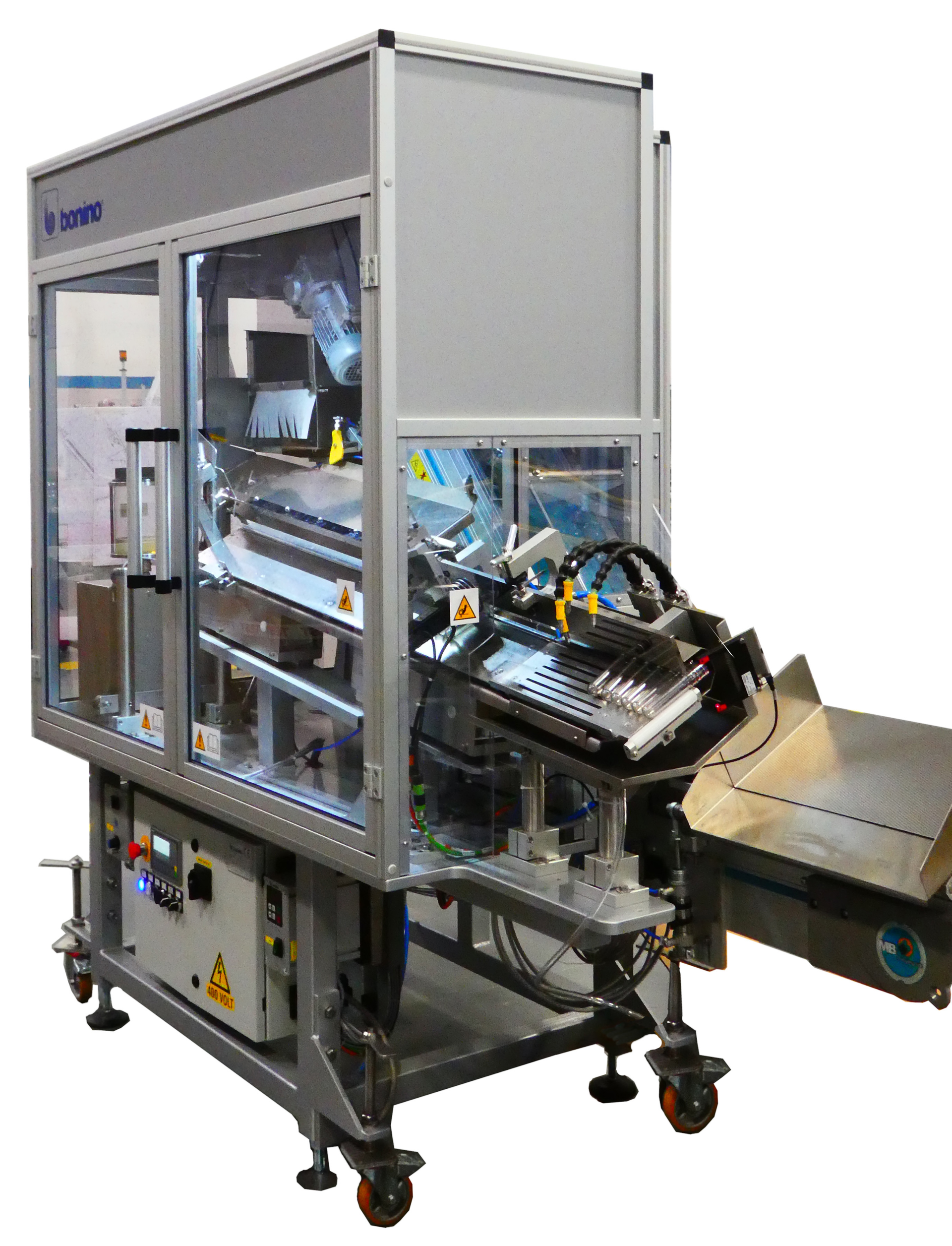 Three companies collaborated to create this system for applying a coating agent to PET preforms.