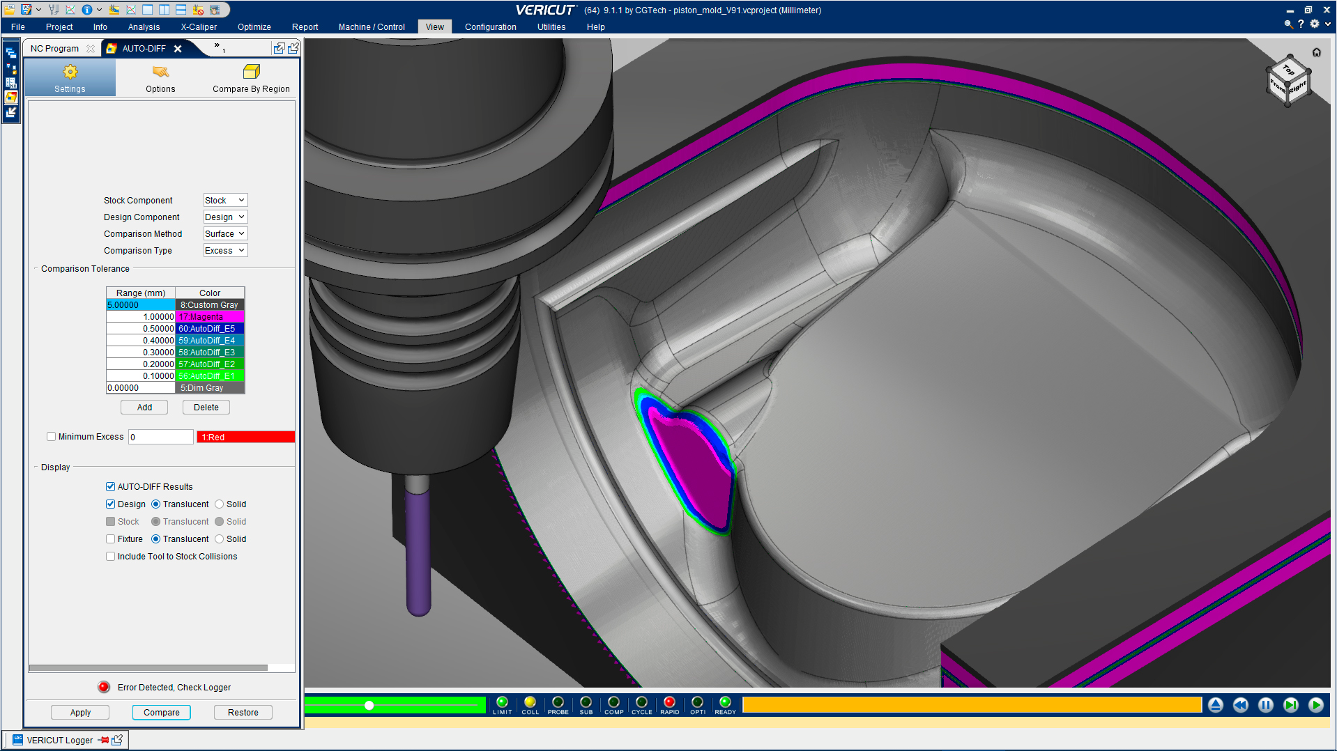 Vericut 9 11 Piston Mold V911 Ad Excess 5f85fa190ac58