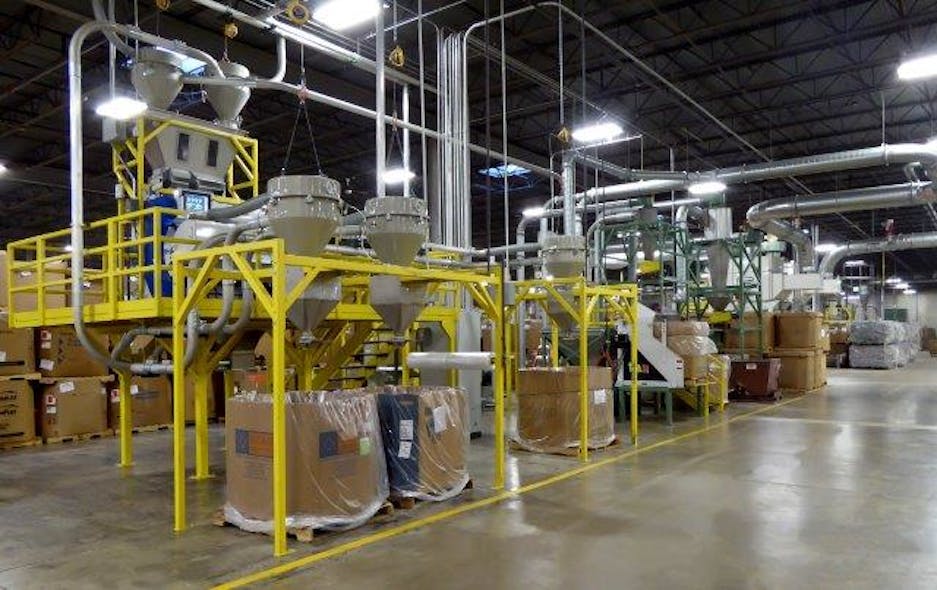 A new Erema extrusion line will add about 22 million pounds a year to Butler-MacDonald&apos;s output.