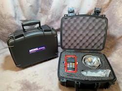 The new melt temperature measurement system available through Schmit Prototypes uses a pyrometer, two thermocouple couples and a special cup made of plastic to determine the temperature of melt within the barrel. The new melt temperature measurement system available through Schmit Prototypes uses a pyrometer, two thermocouple couples and a special cup made of plastic to determine the temperature of melt within the barrel.