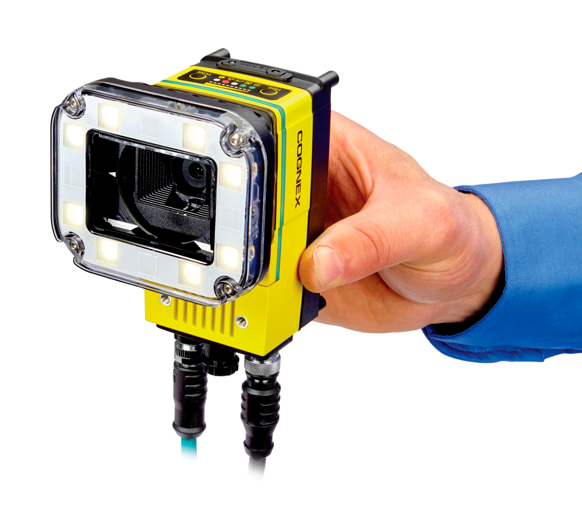 Cognex's In-Sight D900 smart camera incorporates lighting and software, making it easy for users to set up themselves.