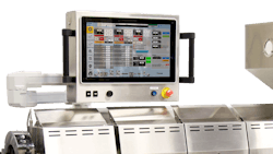 Touch-screen controls on an extruder from US Extruders Touch-screen controls on an extruder from US Extruders