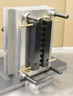 Hasco's Streamrunners all are customized. Shown is an ejector half with DLC-coated slides. Hasco's Streamrunners all are customized. Shown is an ejector half with DLC-coated slides.