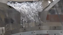 Plastic syringe production at Becton, Dickinson's Canaan, Conn., plant