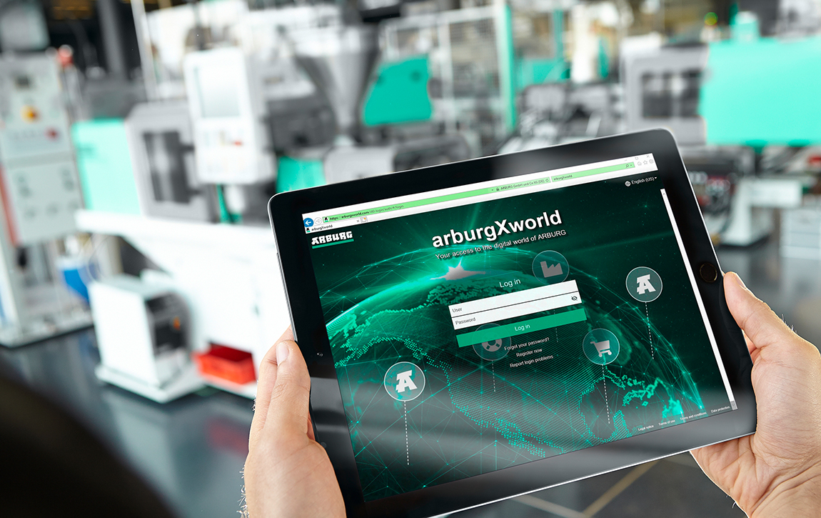The arburgXworld portal offers access to the company's digital services.