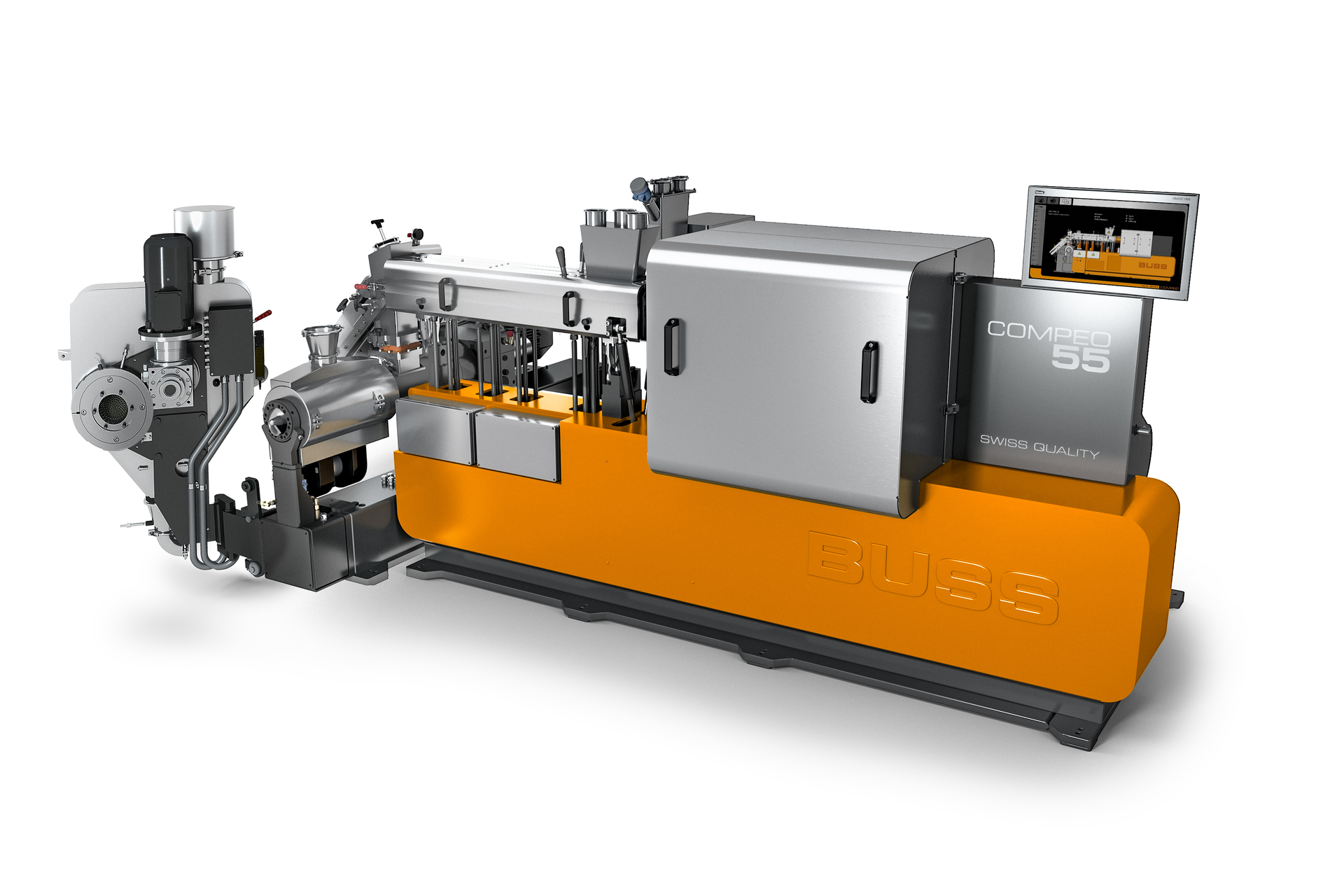 Buss' Compeo compounder line includes the Compeo 55. The company now is offering a special Compeo design for processing PVC, designed to minimize shear and hydrochloric acid buildup.