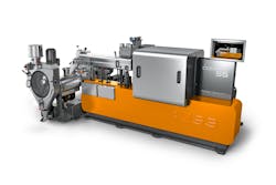 Buss' Compeo compounder line includes the Compeo 55. The company now is offering a special Compeo design for processing PVC, designed to minimize shear and hydrochloric acid buildup. Buss' Compeo compounder line includes the Compeo 55. The company now is offering a special Compeo design for processing PVC, designed to minimize shear and hydrochloric acid buildup.