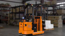 A pallet stacker from AutoGuide Mobile Robots