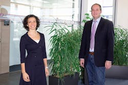 Valentina Faloci, head of sales at Wittmann Battenfeld, left, and Wolfgang Roth, head of application engineering at the company, are directing their departments to collaborate more closely. Valentina Faloci, head of sales at Wittmann Battenfeld, left, and Wolfgang Roth, head of application engineering at the company, are directing their departments to collaborate more closely.