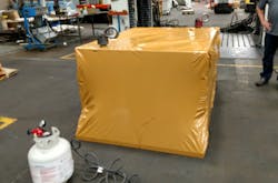 The P20 mold wrapped in MilCorr VpCI Shrink Film The P20 mold wrapped in MilCorr VpCI Shrink Film
