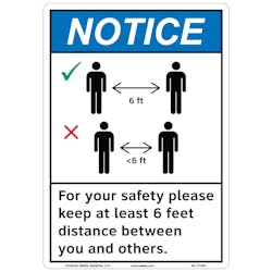 Signage helps remind workers of safe practices. Signage helps remind workers of safe practices.