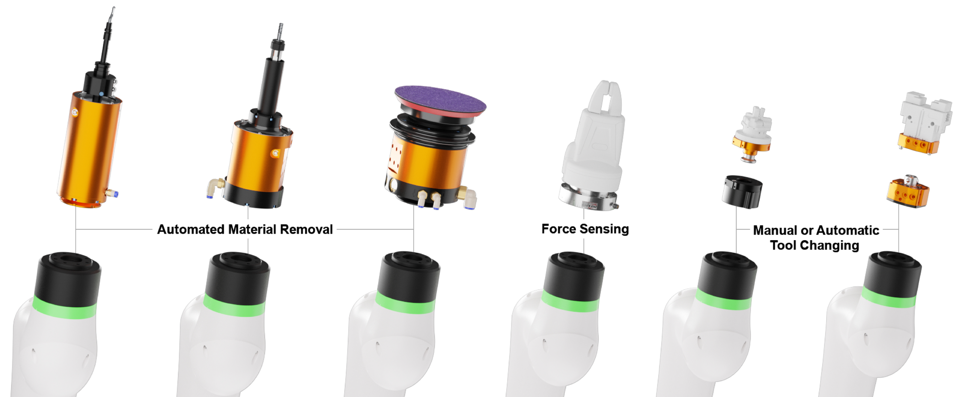 End-effector kits from ATI Industrial Automation expand the options for Fanuc's CRX cobots.