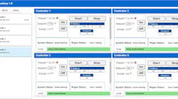 The SmartView Desktop app displays up to four dryers at a time.