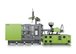 Compared with combustion-engine vehicles, electric vehicles employ more connectors and cable entry seals, as well as high-precision, liquid-silicone grommet seals. These parts present new opportunities for users of injection molding machines, like this Engel press. Compared with combustion-engine vehicles, electric vehicles employ more connectors and cable entry seals, as well as high-precision, liquid-silicone grommet seals. These parts present new opportunities for users of injection molding machines, like this Engel press.