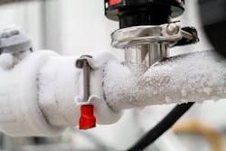 Frozen pipes can cause damage to your plastics plant. Frozen pipes can cause damage to your plastics plant.