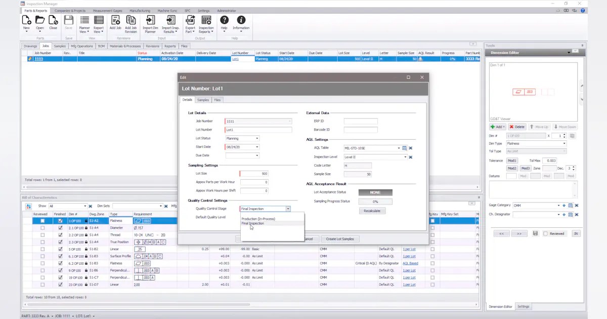 Inspection Manager Computer Inspection Manager makes data collection easier | Plastics Machinery ...