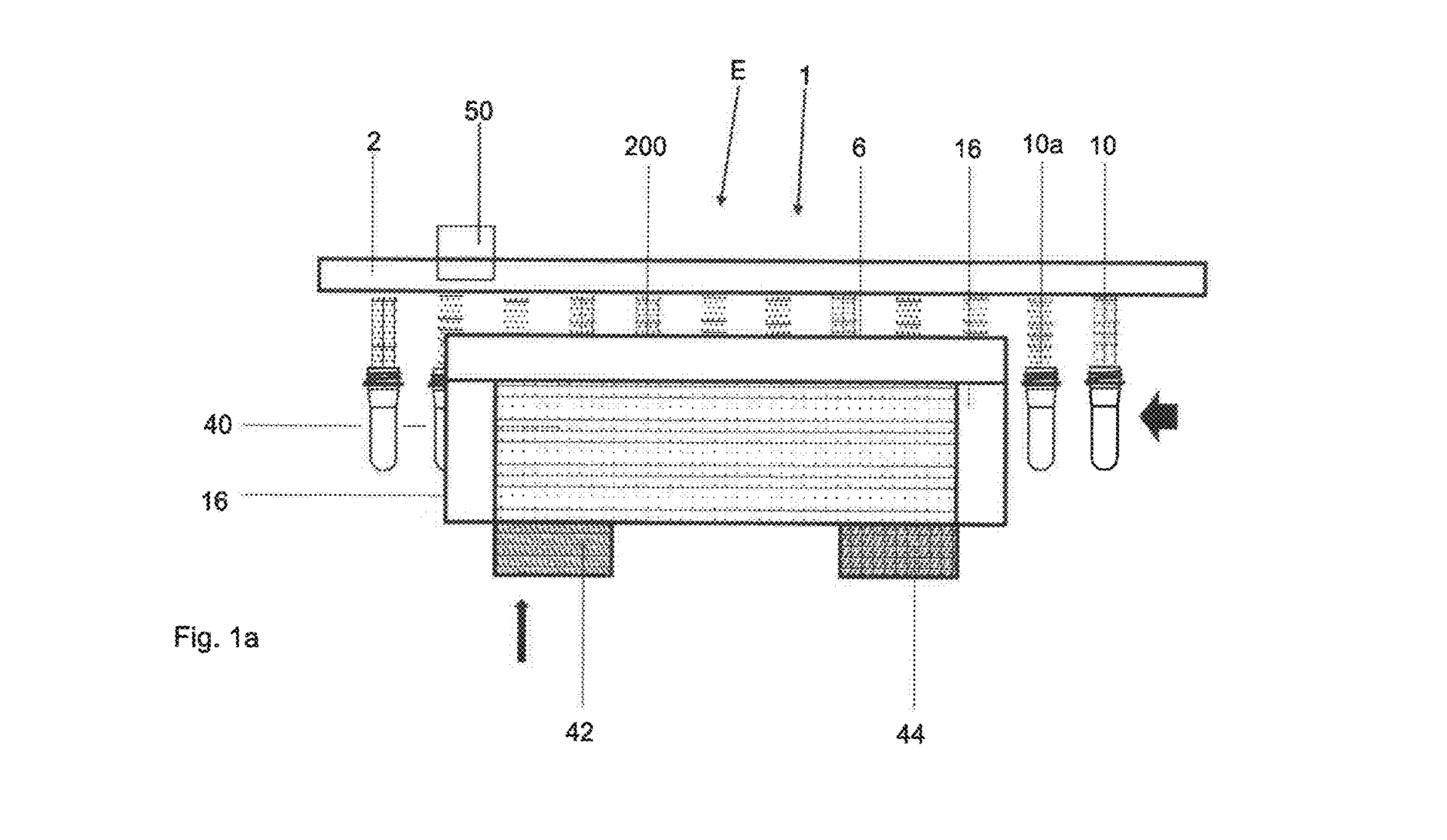Schematic of an apparatus for heating plastic preforms.