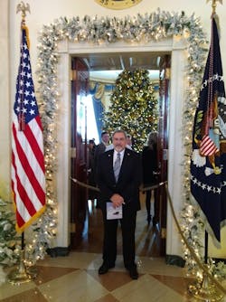 PLASTICS executive Steve Petrakis stops for a photo in December 2017 at the White House. PLASTICS executive Steve Petrakis stops for a photo in December 2017 at the White House.
