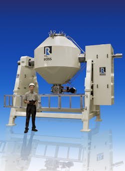 Model DCB double-cone tumble blenders can be used to mix, dry and heat various plastic materials. Model DCB double-cone tumble blenders can be used to mix, dry and heat various plastic materials.