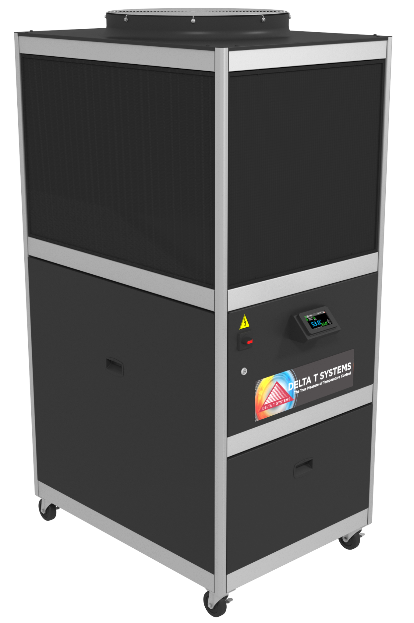 Delta T Systems' industrial process chillers come in air-cooled, water-cooled, packaged and portable models.