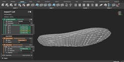 The nTop software package from nTopology drives the customizability of 3-D printed flip-flops offered by Impact Footwear. The nTop software package from nTopology drives the customizability of 3-D printed flip-flops offered by Impact Footwear.