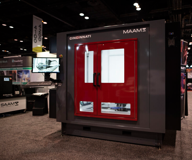 Cincinnati Inc's Medium Area Additive Manufacturing printer is designed to print large parts.