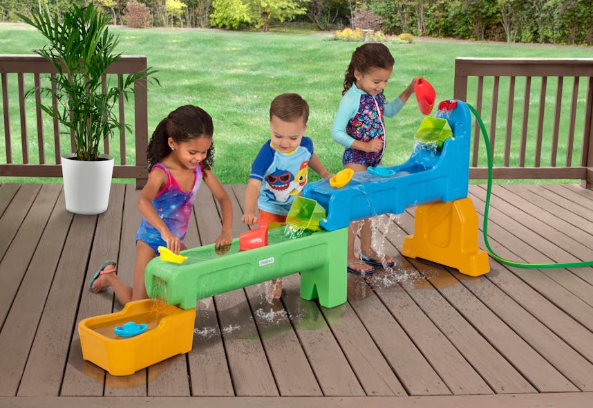 The Rushing River Falls water play table is a new product from rotomolder Simplay3.