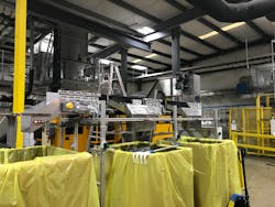 Dynamic Conveyor's plastic bottle preform conveyor can fill gaylords unattended for hours. Dynamic Conveyor's plastic bottle preform conveyor can fill gaylords unattended for hours.