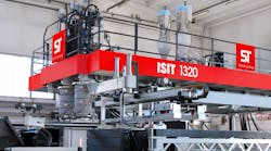 The ISIT 1320 Dual Head extrusion blow molding machine