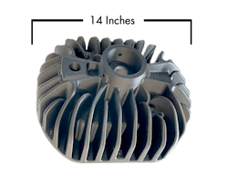 Rize executives say that parts made through 3-D printing can display geometries that are not possible to produce through traditional methods, such as injection molding. This part was made on the company's new 7XC printer. Rize executives say that parts made through 3-D printing can display geometries that are not possible to produce through traditional methods, such as injection molding. This part was made on the company's new 7XC printer.