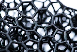 Executives for companies that make 3-D printers say the technologies can produce geometries that would be unmoldable. These lattice structures, made by a Carbon 3-D printer, can help manufacturers increase part strength while reducing part weight. Executives for companies that make 3-D printers say the technologies can produce geometries that would be unmoldable. These lattice structures, made by a Carbon 3-D printer, can help manufacturers increase part strength while reducing part weight.