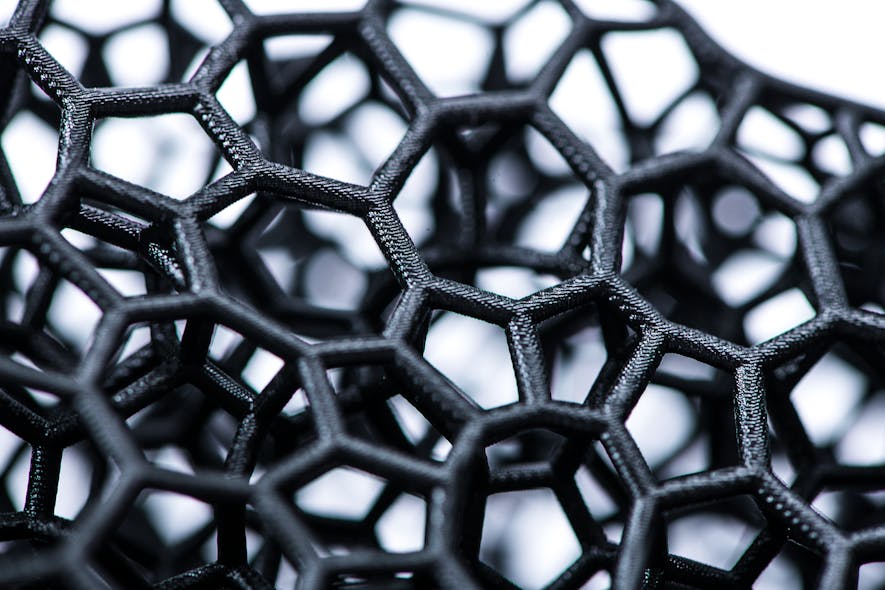 Executives for companies that make 3-D printers say the technologies can produce geometries that would be unmoldable. These lattice structures, made by a Carbon 3-D printer, can help manufacturers increase part strength while reducing part weight.
