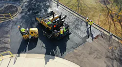 The parking lot at LyondellBasell's Cincinnati Technology Center is paved using recycled PE.