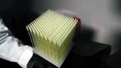One of the major challenges they worked on as they produced the swabs was optimizing post-processing steps. Once printed, each batch of swabs had to be washed in isopropyl alcohol, then go through UV curing and an autoclaving process. One of the major challenges they worked on as they produced the swabs was optimizing post-processing steps. Once printed, each batch of swabs had to be washed in isopropyl alcohol, then go through UV curing and an autoclaving process.